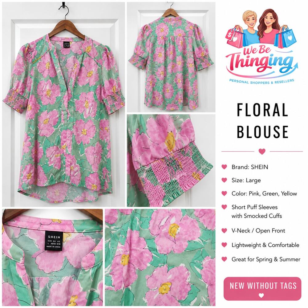 Floral women's  large blouse